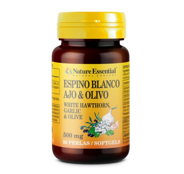 Espino Blanco + ajo + olivo 500mg